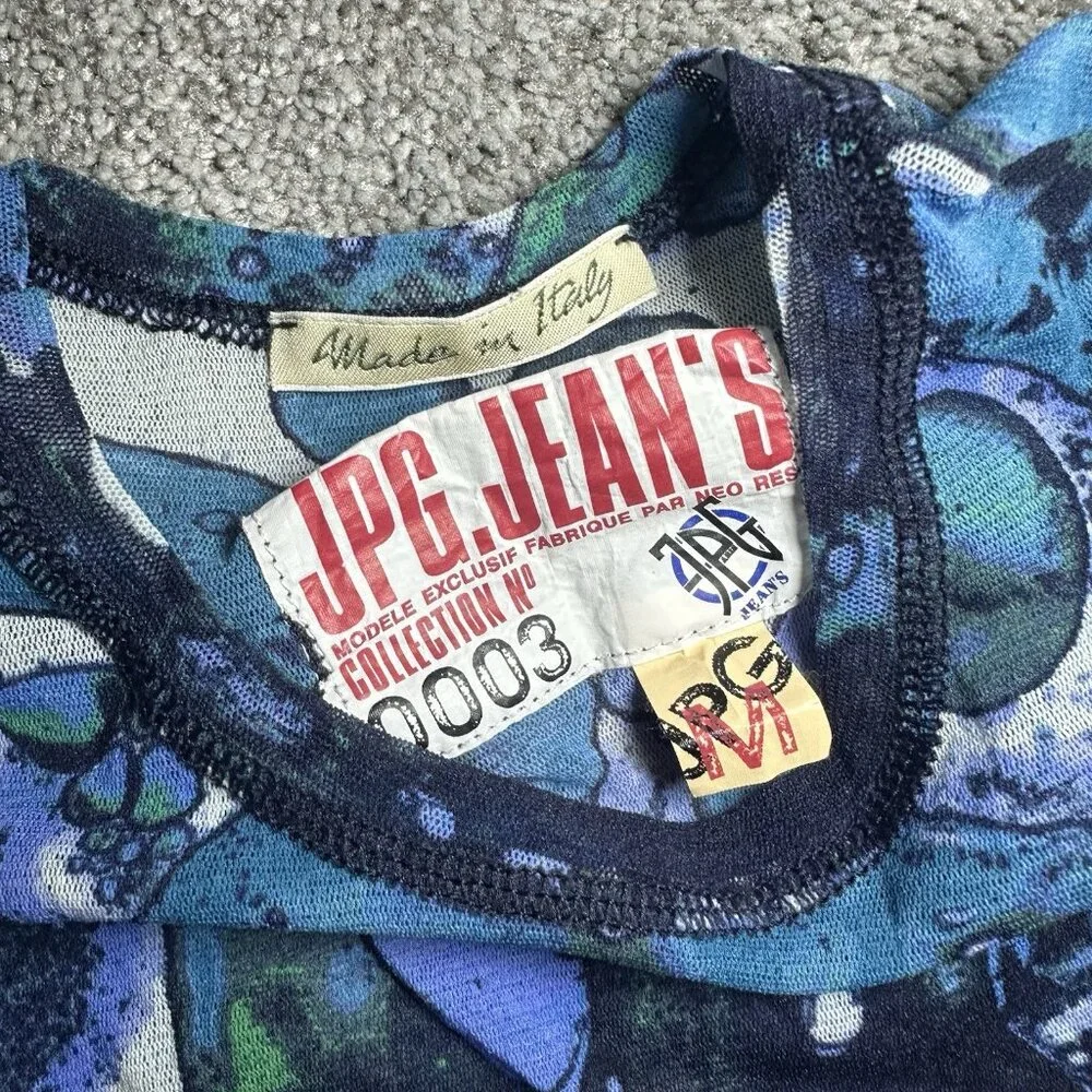 Vintage JPG Jean Paul Gaultier Mesh Bacteria SS 2001 Top Womens M Medium Tank - Picture 9 of 15